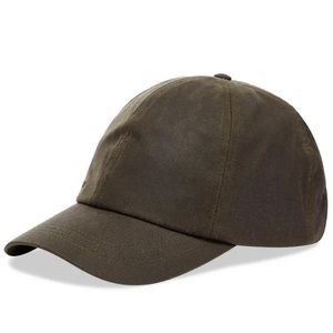 Barbour Olive Green Wax Sports Cap
